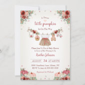 Sweet Little Pumpkin Autumn Baby Shower Invitation 招待状 (正面)