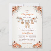 Sweet Little Pumpkin Autumn Baby Shower Invitation 招待状 (正面)