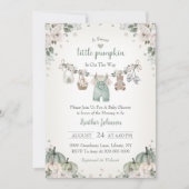 Sweet Little Pumpkin Autumn Baby Shower Invitation 招待状 (正面)