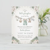 Sweet Little Pumpkin Autumn Baby Shower Invitation 招待状 (スタンド正面)