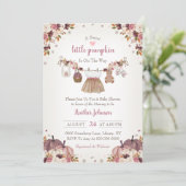Sweet Little Pumpkin Autumn Baby Shower Invitation 招待状 (スタンド正面)