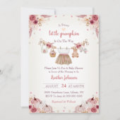 Sweet Little Pumpkin Autumn Baby Shower Invitation 招待状 (正面)