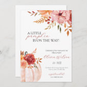 Sweet Little Pumpkin Baby Shower Invitation 招待状 (正面/裏面)