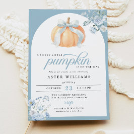 Sweet Little Pumpkin Boy Baby Shower 招待状