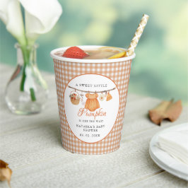 Sweet Little Pumpkin Fall ベビーシャワー 紙コップ
