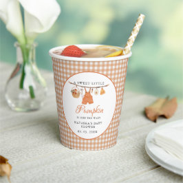 Sweet Little Pumpkin Fall ベビーシャワー 紙コップ