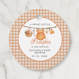 Sweet Little Pumpkin Fall baby shower フェイバータグ