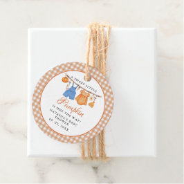 Sweet Little Pumpkin Fall baby shower フェイバータグ