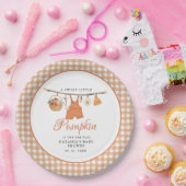 Sweet Little Pumpkin Fall baby shower ペーパープレート (パーティー)
