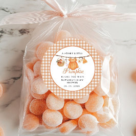 Sweet Little Pumpkin Fall baby shower ラウンドシール