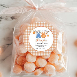 Sweet Little Pumpkin Fall baby shower ラウンドシール
