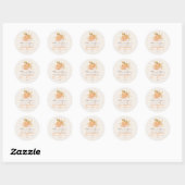 Sweet Little Pumpkin Floral Fall ベビーシャワー ラウンドシール (シート)