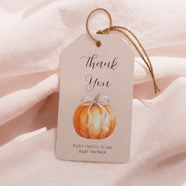 Sweet Little Pumpkin Girl Baby Shower ギフトタグ
