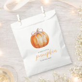 Sweet Little Pumpkin Girl Baby Shower フェイバーバッグ (クリップ留めされた状態)