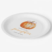 Sweet Little Pumpkin Girl Baby Shower ペーパープレート (アングル)
