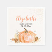 Sweet Little Pumpkin is on her Way, Baby Shower スタンダードカクテルナプキン (正面)