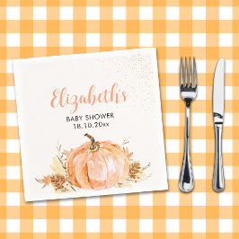 Sweet Little Pumpkin is on her Way, Baby Shower スタンダードカクテルナプキン