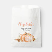 Sweet Little Pumpkin is on her Way, Baby Shower フェイバーバッグ (正面)