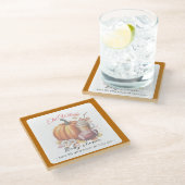 Sweet little pumpkin is on the way ガラスコースター (アングル)