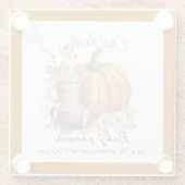 Sweet little pumpkin is on the way ガラスコースター (裏面)