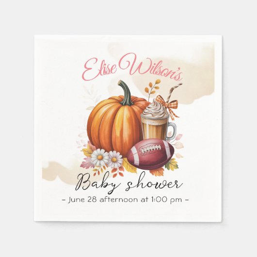 Sweet little pumpkin is on the way スタンダードカクテルナプキン (正面)