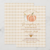 Sweet Little Pumpkin Is on the Way ベビーシャワー招待状 招待状 (正面/裏面)