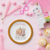 Sweet little pumpkin is on the way ペーパープレート (パーティー)