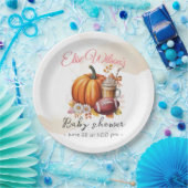 Sweet little pumpkin is on the way ペーパープレート (パーティー)