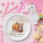 Sweet little pumpkin is on the way ペーパープレート (パーティー)