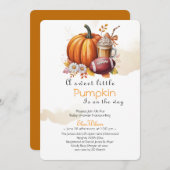 Sweet Little pumpkin latte is on the way  招待状 (正面/裏面)