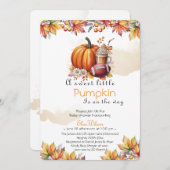 Sweet Little pumpkin latte is on the way  招待状 (正面/裏面)