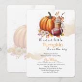 Sweet Little pumpkin latte is on the way 招待状 (正面/裏面)