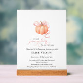 Sweet Little pumpkin pink bow is on the way アクリルサイン (ニュートラル)