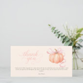 Sweet little pumpkin pink bow is on the way サンキューカード (スタンド正面)