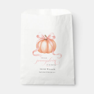 Sweet Little pumpkin pink bow is on the way フェイバーバッグ