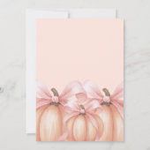 Sweet Little pumpkin pink bow is on the way  招待状 (裏面)