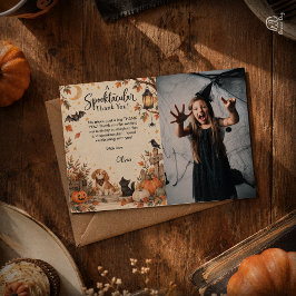 Sweet Little Witch ハロウィン 水彩写真 サンキューカード