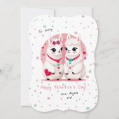 Sweet Llama Kids Classroom Valentine's Day Card カード (正面)