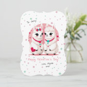 Sweet Llama Kids Classroom Valentine's Day Card カード (スタンド正面)