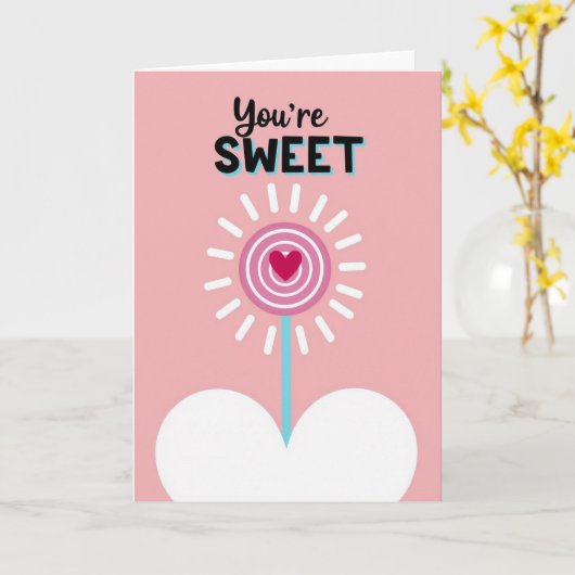 Sweet Lollipop Love Card カード (黄色い花)