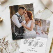 Sweet Loveハート手書き結婚スクリプトの写真 サンキューカード