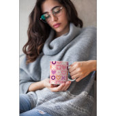 Sweet Love Hearts & Hugs XOXO Modern Abstract コーヒーマグカップ