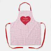 Sweet Love Hearts Personalized Gift for Husband  エプロン (正面)