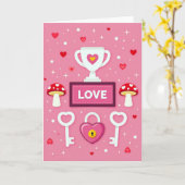 Sweet Love Key To My Heart Card カード (黄色い花)