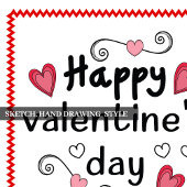 Sweet Love Quote Hand Drawn Valentine Card シーズンカード