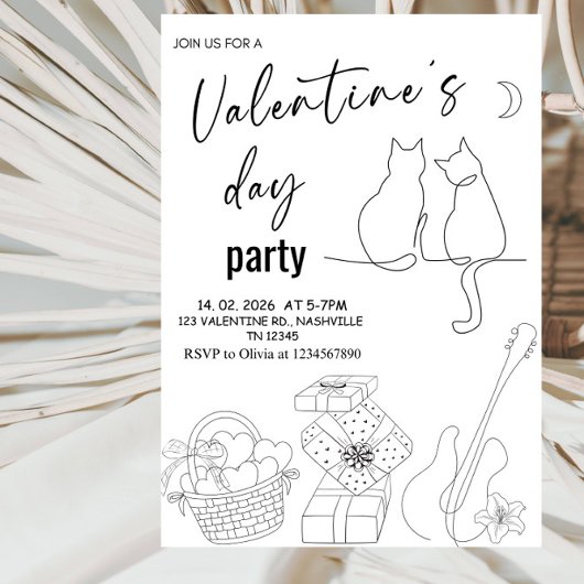 Sweet Love Valentine’s Day Event Party 招待状