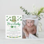 Sweet Lucky One Photo誕生日パーティー 招待状 (スタンド正面)