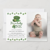 Sweet Lucky One Photo誕生日パーティー 招待状 (正面)