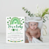 Sweet Lucky One Photo誕生日パーティー 招待状 (スタンド正面)