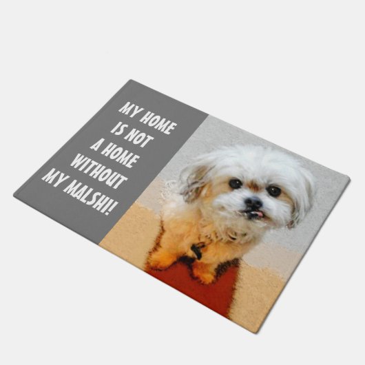 Sweet Malshi Dog Doormat ドアマット (アングル)